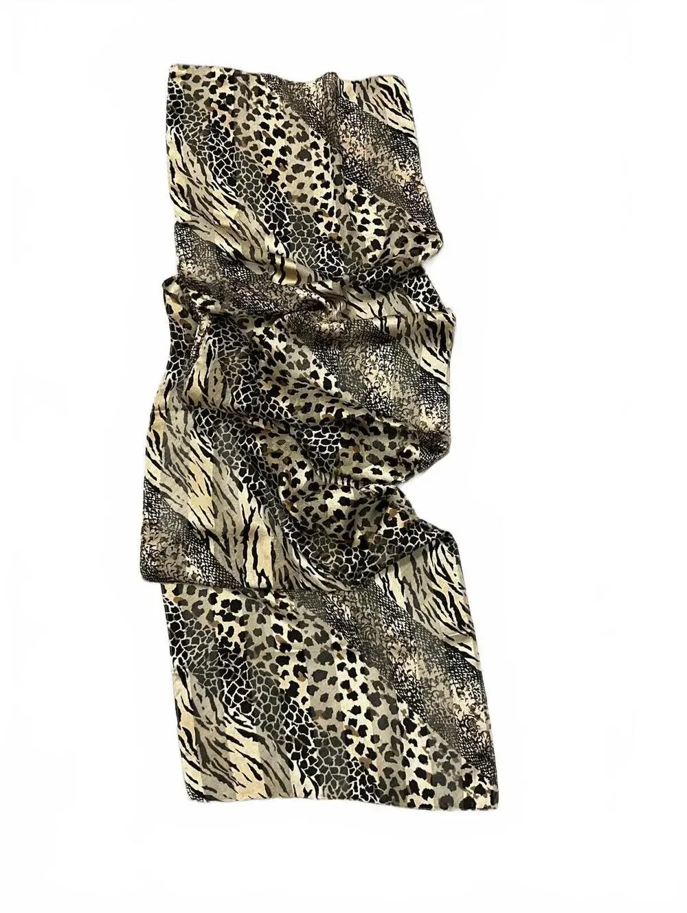 Animal Print Rectangle Silky Chiffon Scarf